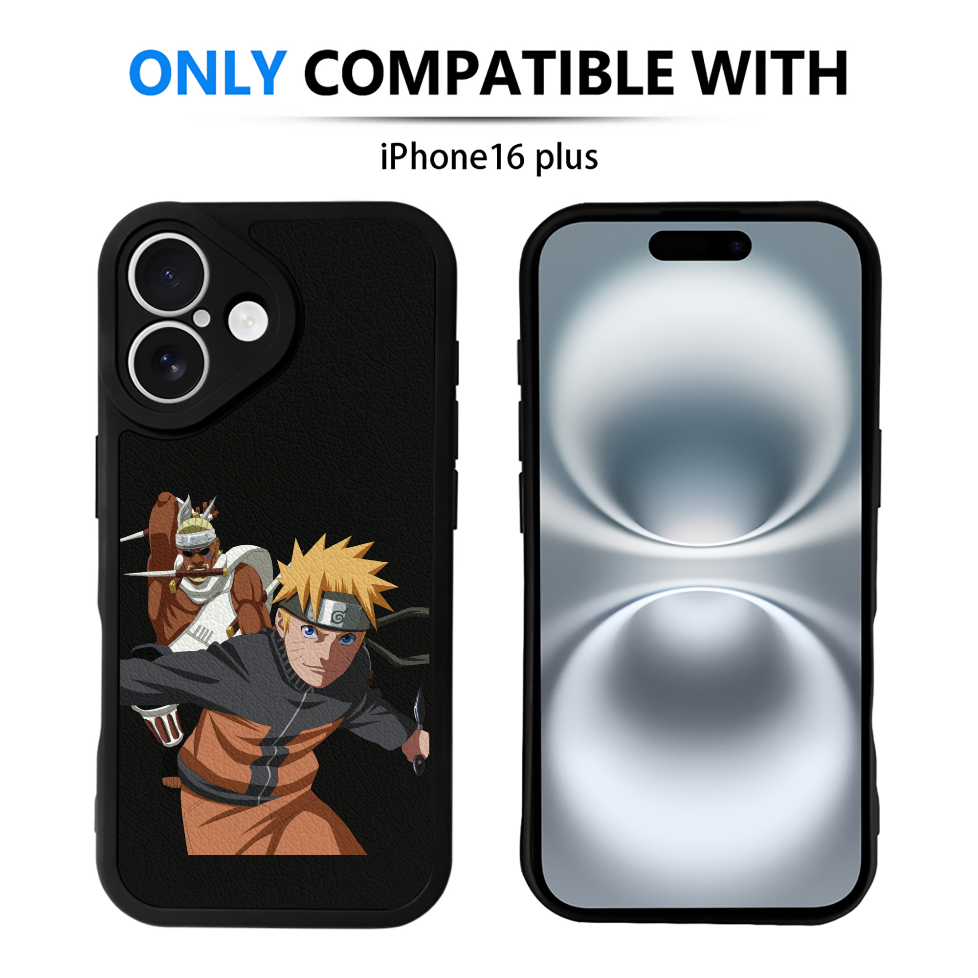 （画像用） NARUTO -ナルト- うずまき ナルト Uzumaki Naruto 【iPhone 16シリーズ対応】シリコンスマホケース（レザー調） 材質：シリコン